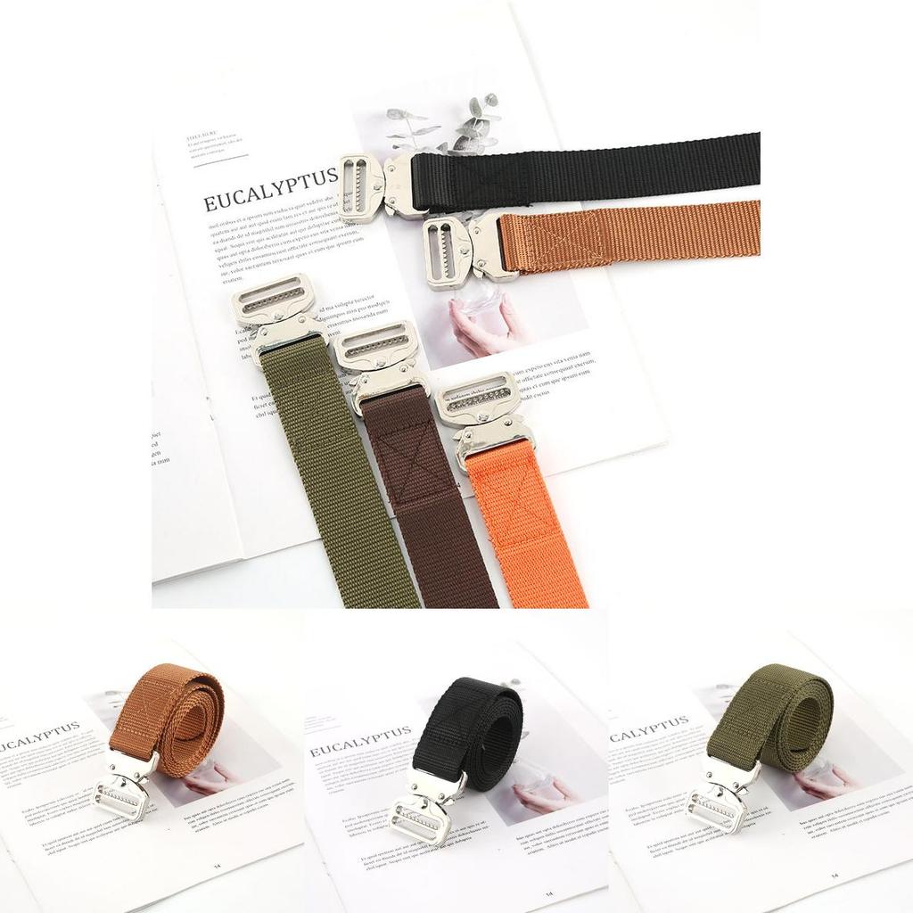 Men Women Canvas Belt With Quickrelease Plastic Buckle For Outdoor Gear And Casual Wear