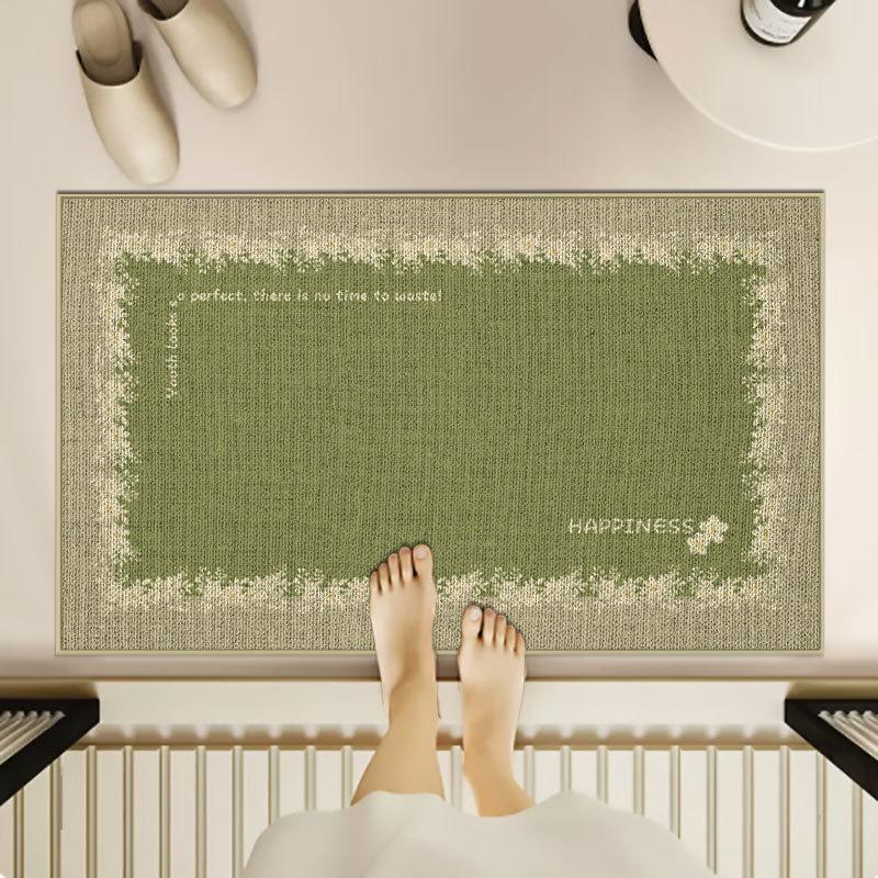 Entrance Door Mat Anti Slip Foot Mat Household Entrance Door Kitchen Mat Absorbent and Dirt Resistant Door Mat