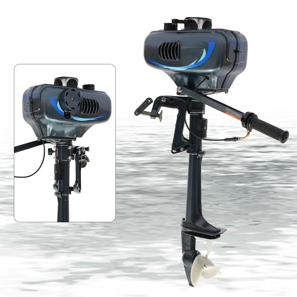 5000RPM 2 Stroke 3.5HP Outboard Motor Strong Power Marine Engine Hand-start Motor Suspended Propeller Thruster