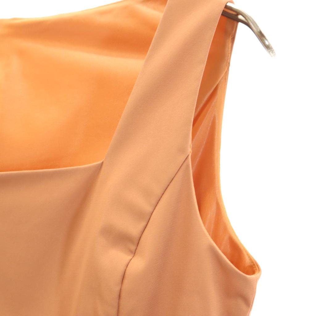 FOXEY NEW YORK Made In Japan No Sleeve One Piece 40 Orange Brown Women Used