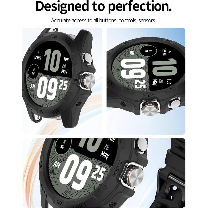 [2 Pack] Case for Ticwatch Atlas Smartwatch,a Hollow-Out Design,Shockproof,BOVUGAC All Around PC Protective Case Cover for Ticwatch Atlas Watch