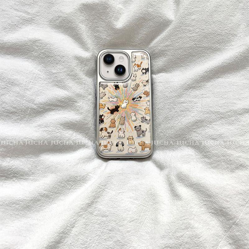 

Artistic Full-Screen Fireworks Cat Case for iPhone 14 Plus/Apple 16 Pro iPhone 15