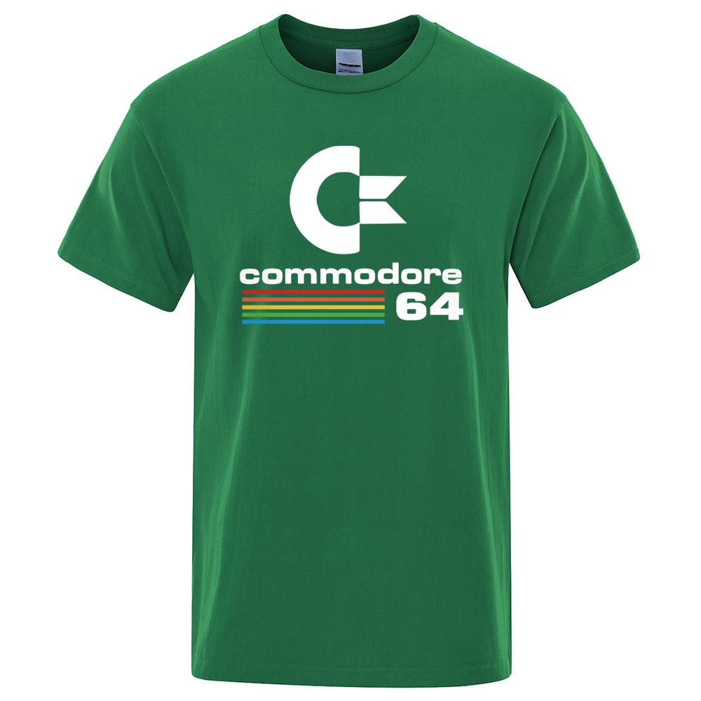 Men T-shirts 2023 Summer Commodore 64 Print T Shirt C64 SID Amiga Retro Cool Design Street Short Sleeve Top Tee Cotton Clothing