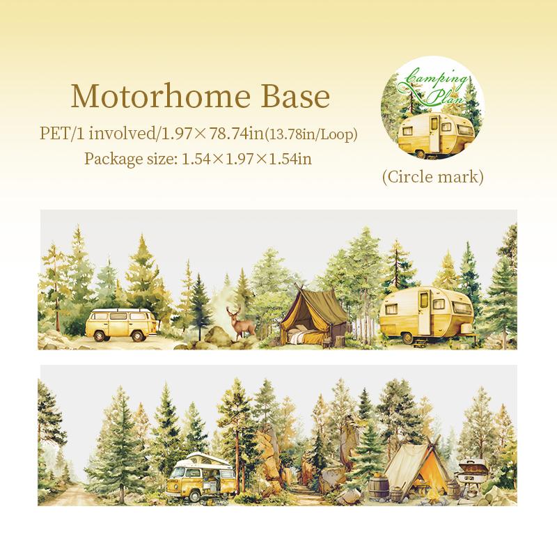 1 Rolle Natur Camping Thema Szenisches PET Tape Für Scrapbooking DIY Handkonto Collage Material Handyhülle Notizbuch Dekoration