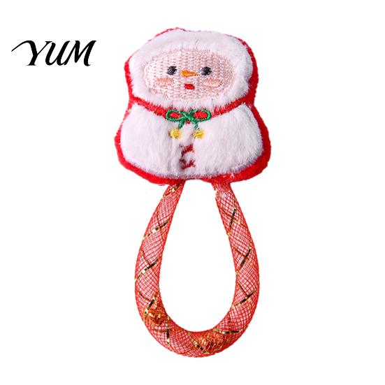 Holiday Themed Cat Accessories Christmas Catnip Toy for Indoor Cats, Stuffed Chew with Mesh Plush Toys Tube, Interactive Flexible Tube Bell