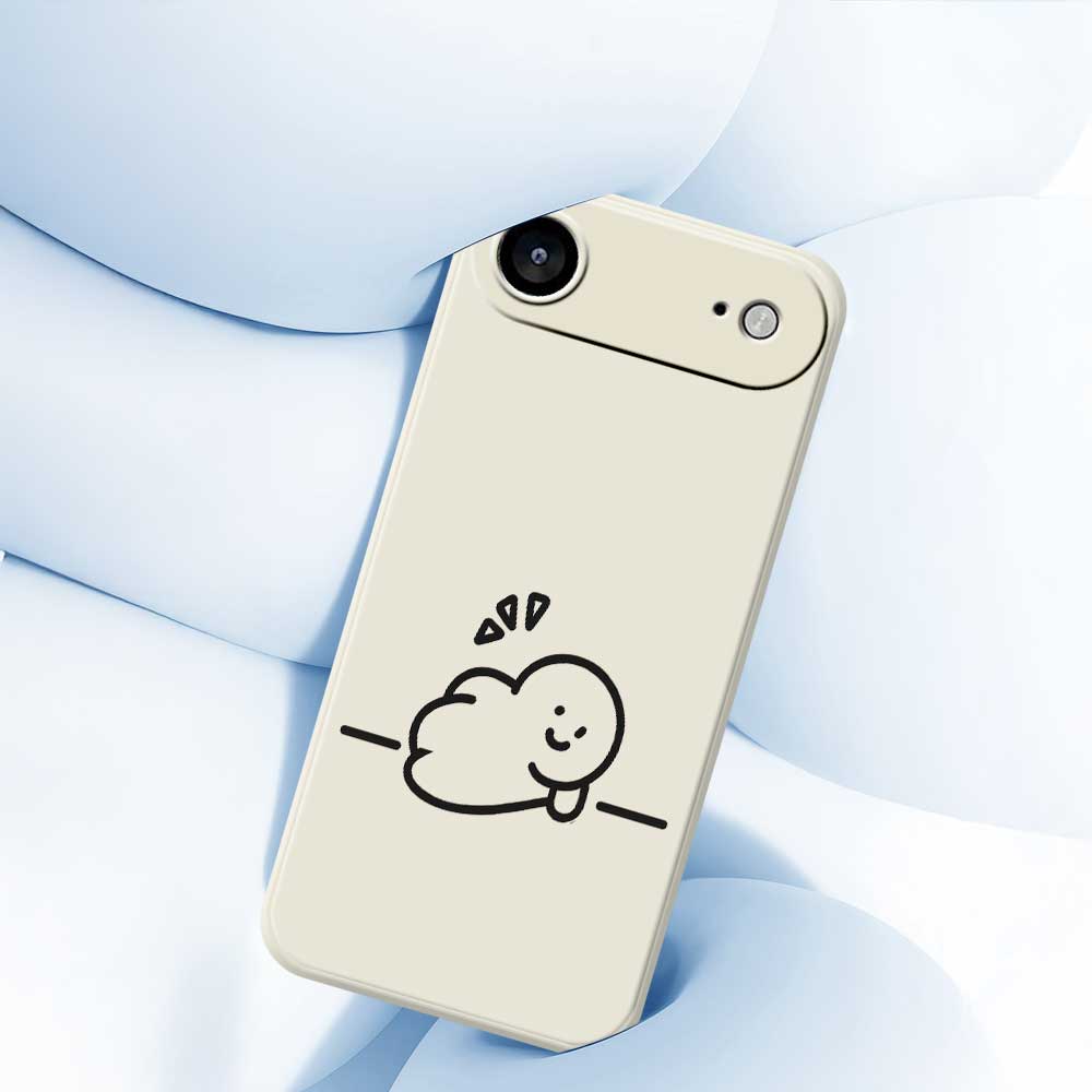 For iPhone 17 Air Case Stick Figure Pattern Printing Straight Edge TPU Phone Back Cover