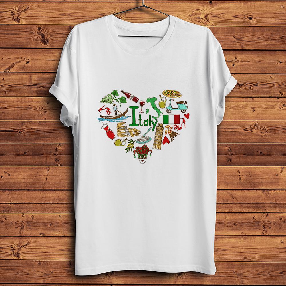 

Italy Characteristic Love SymbolsFunny Italian Landmark T ShirtCasual Short Sleeve TshirtUnisex TeeBreathable Print Nocrack S