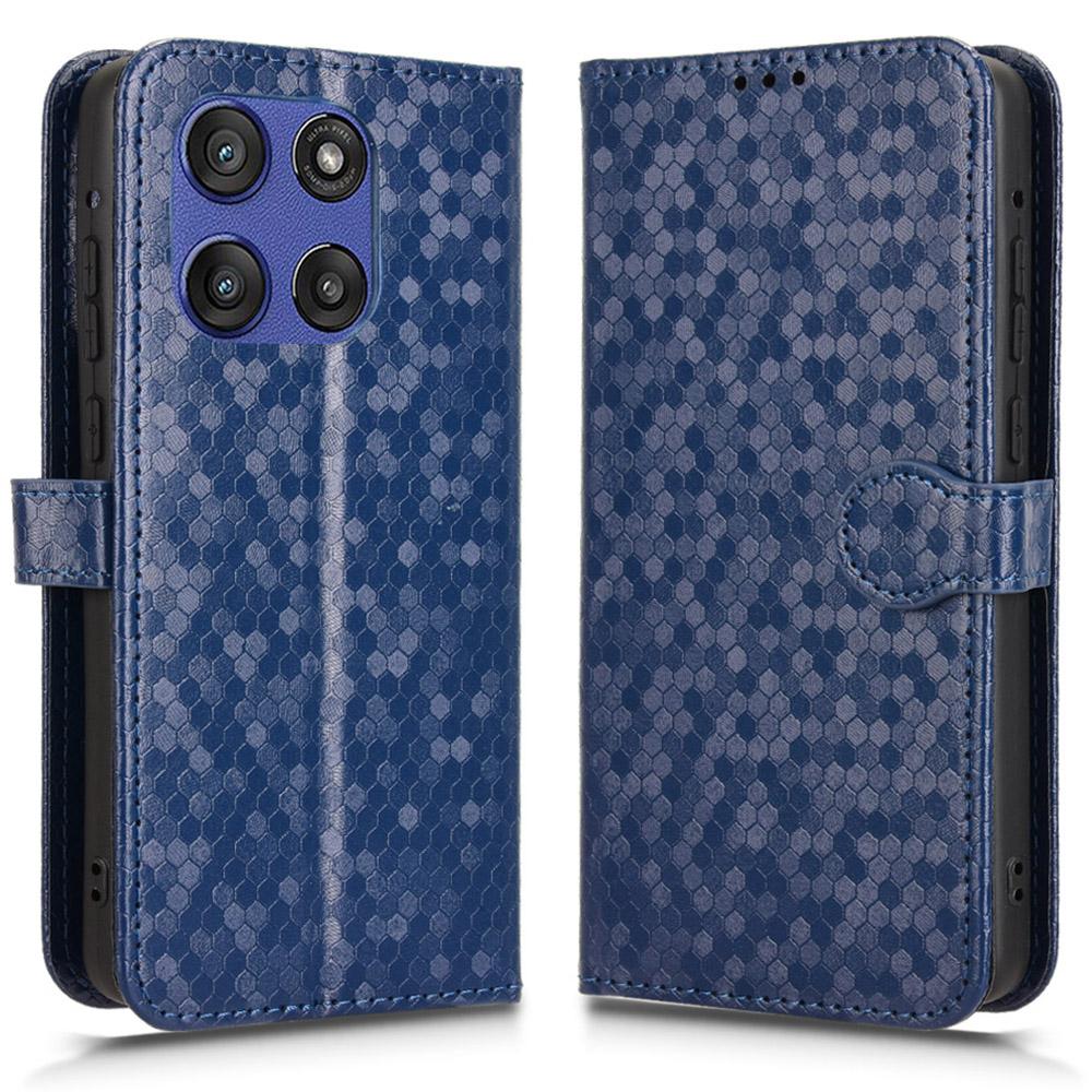 For Motorola Moto G Stylus 5G (2025)/Edge 60 Stylus 5G Wallet Case Dot Pattern Imprint PU Leather Phone Cover