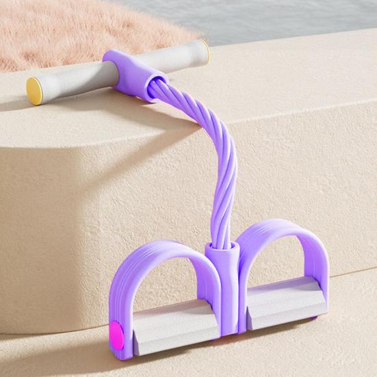 6-Tube Pedal Puller Resistance Band with Handle Multifunction Elastic Yoga Sit-up Pull Rope Men Women Pedal Tensioner Exerciser Workout Equipment