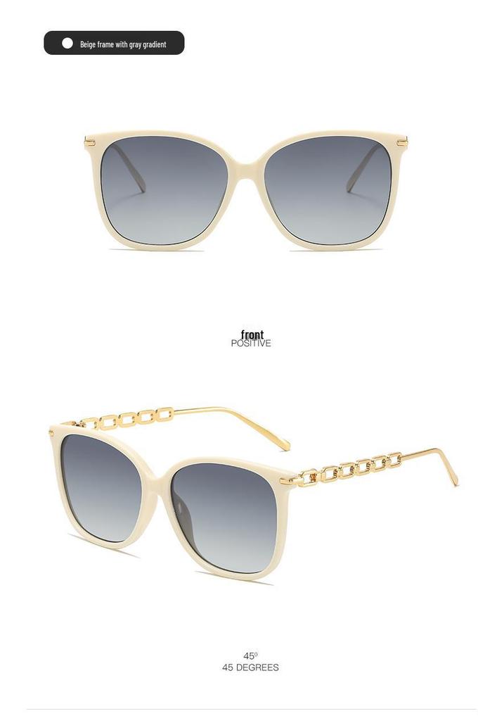 Trendy Oversized Women's Sunglasses: Fashionable Street Style UV Protection for Outdoor Travel
