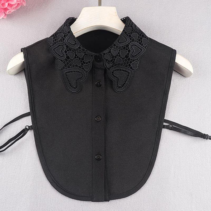 Białe Sztuczne Kołnierzyki Dla Kobiet Krata Klapa Odpinany Kołnierzyk Koszula Koronka Stójka Fałszywy Kołnierzyk Kobieta Zdejmowany Krawat Nep Kraagie