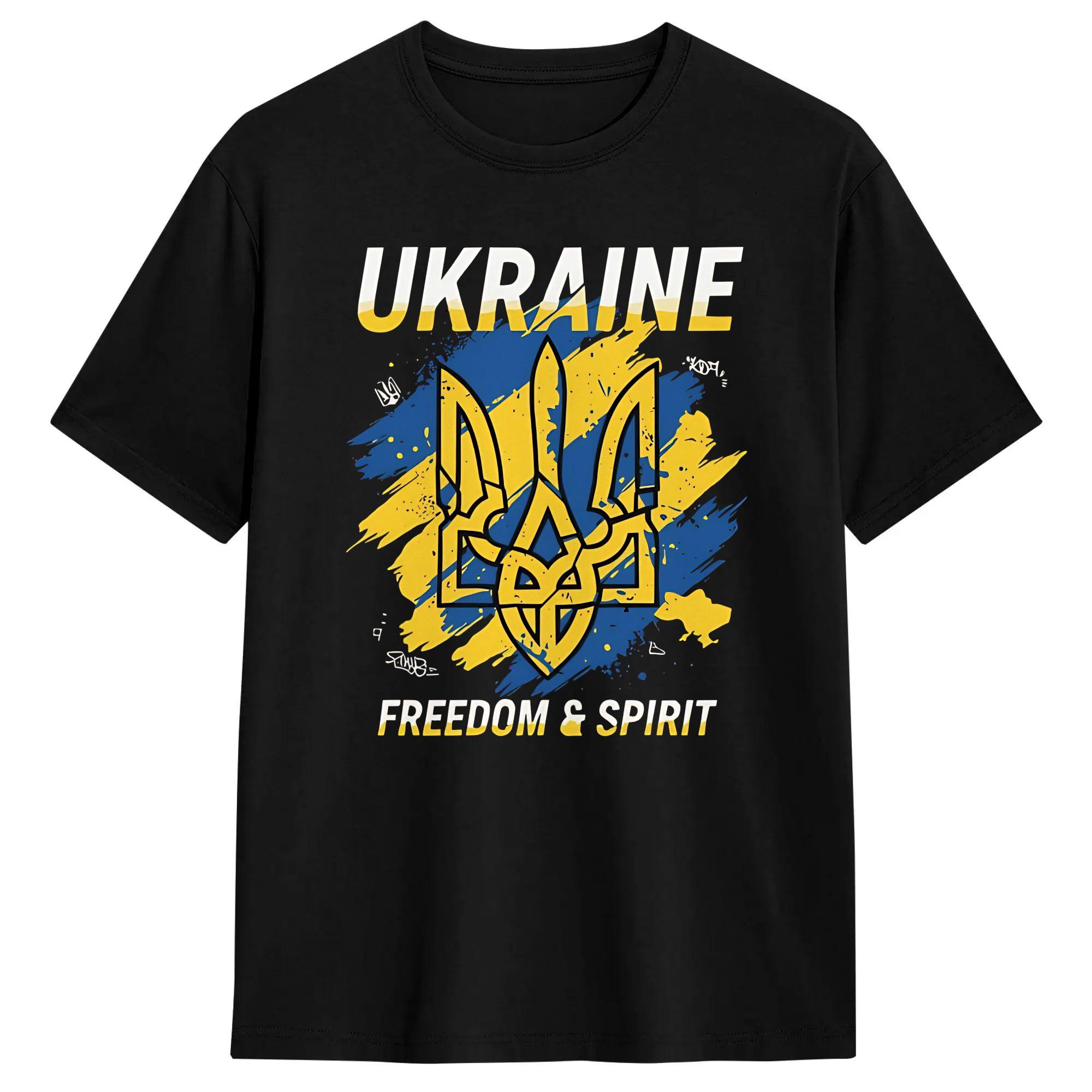 Ukraine Design Ukraine Flag T Shirt Beach Cotton T-Shirts For Mens Harajuku Casual Tee Shirt Short Sleeve Vintage Clothes S