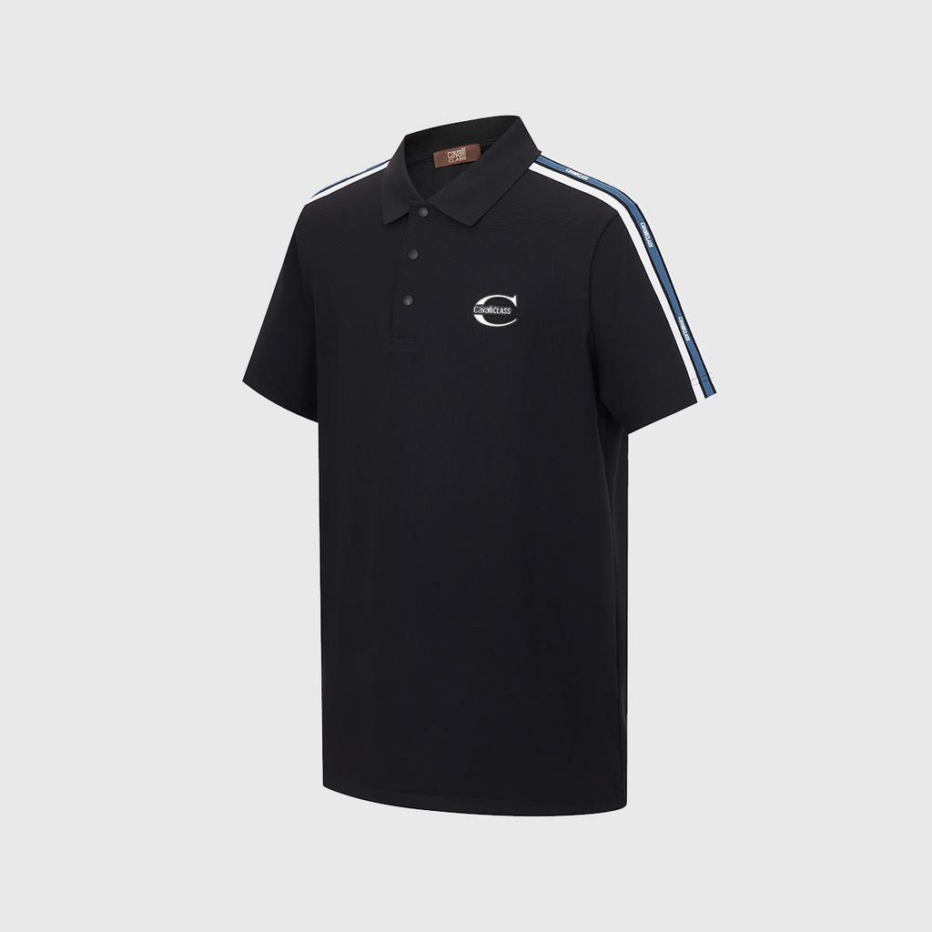 [Letter Logo Fashion Color Contrast] Spring and Summer Simple and Versatile Men's Short Sleeved Polo Shirt