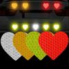 10/12pcs/set Heart Shape Reflective Car Stickers Night Warning Mark Reflective Tape Stickers Decoration Car Accessories