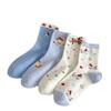 2 Pairs of Autumn Socks - Short Socks for Children, Trendy and Versatile, Cute Sausage-shaped Dog, Sweet Student Cotton Socks, Long Socks