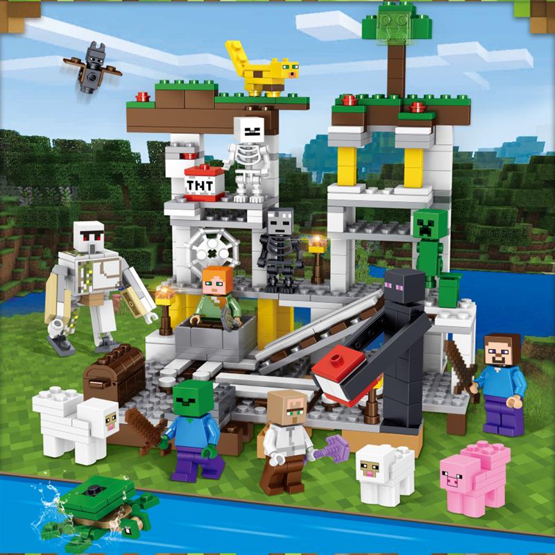 Compatible Minecraft Small Particle LEGO-Compatible Building Blocks Puzzle Toy for Kids