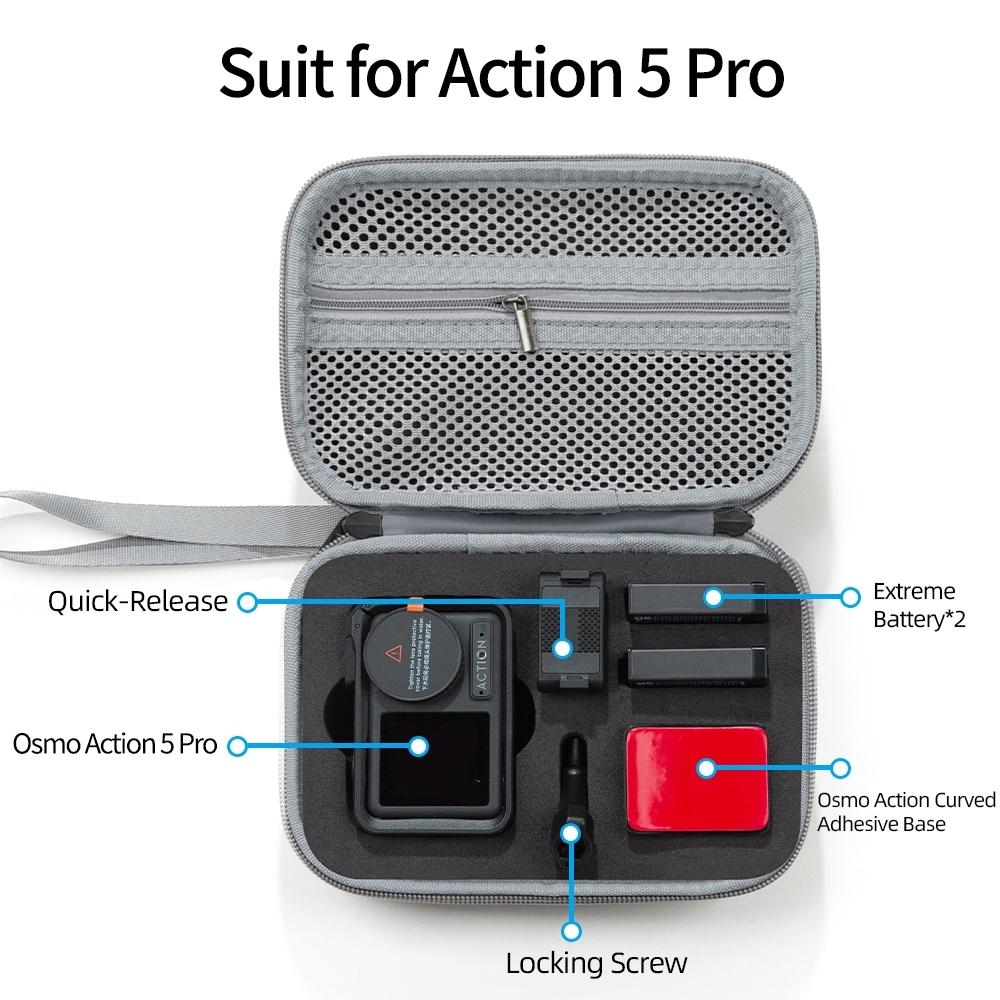 Storage Bag For DJI Osmo Action 5 Pro Sports Camera Pressure And Shock Resistant Dust Resistant EVA  Storage Bag Accessaries