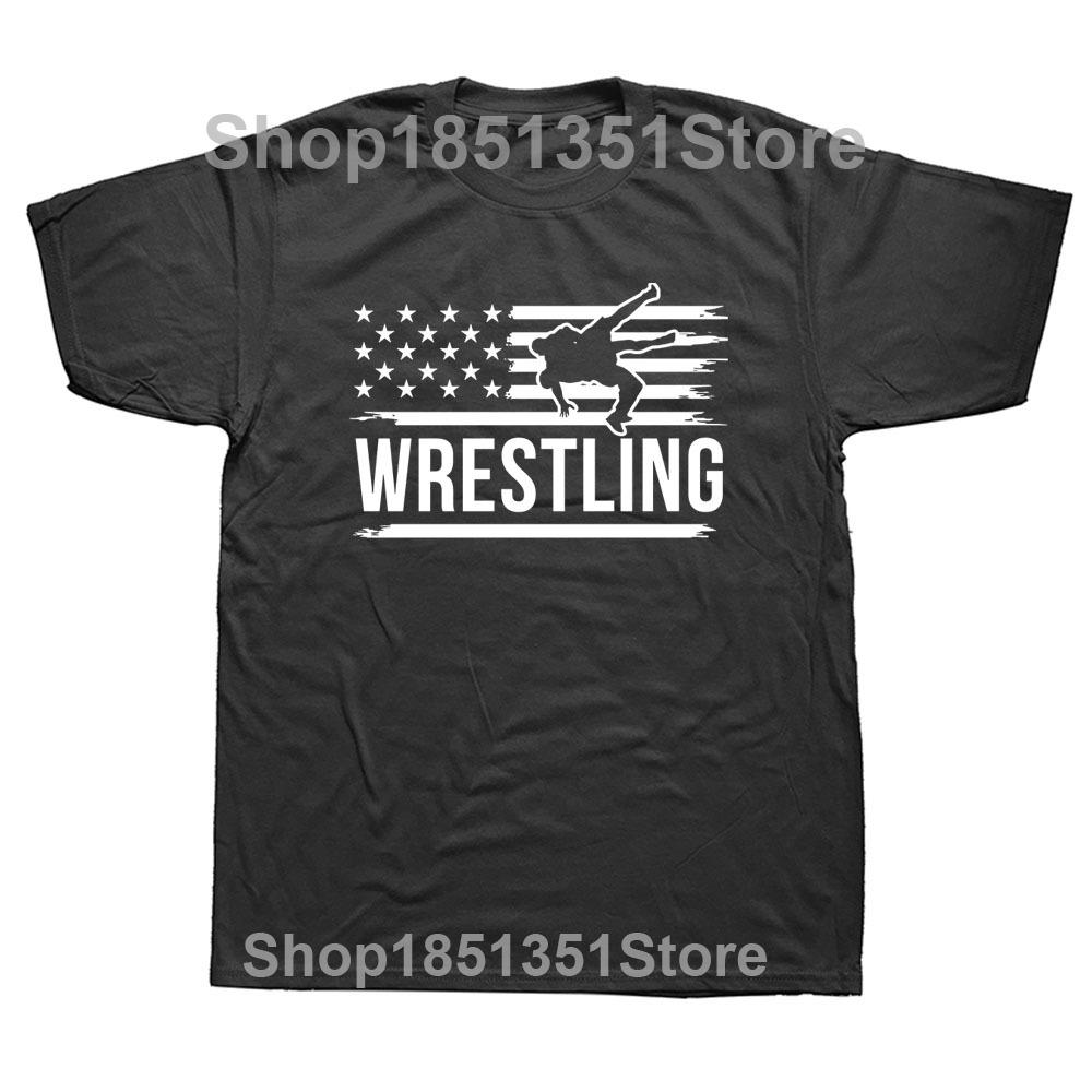 Funny Freestyle Wrestling T Shirts Unisex Graphic Casual Cotton Short Sleeve ONeck Harajuku Wrestler Tshirt Mens Clothing