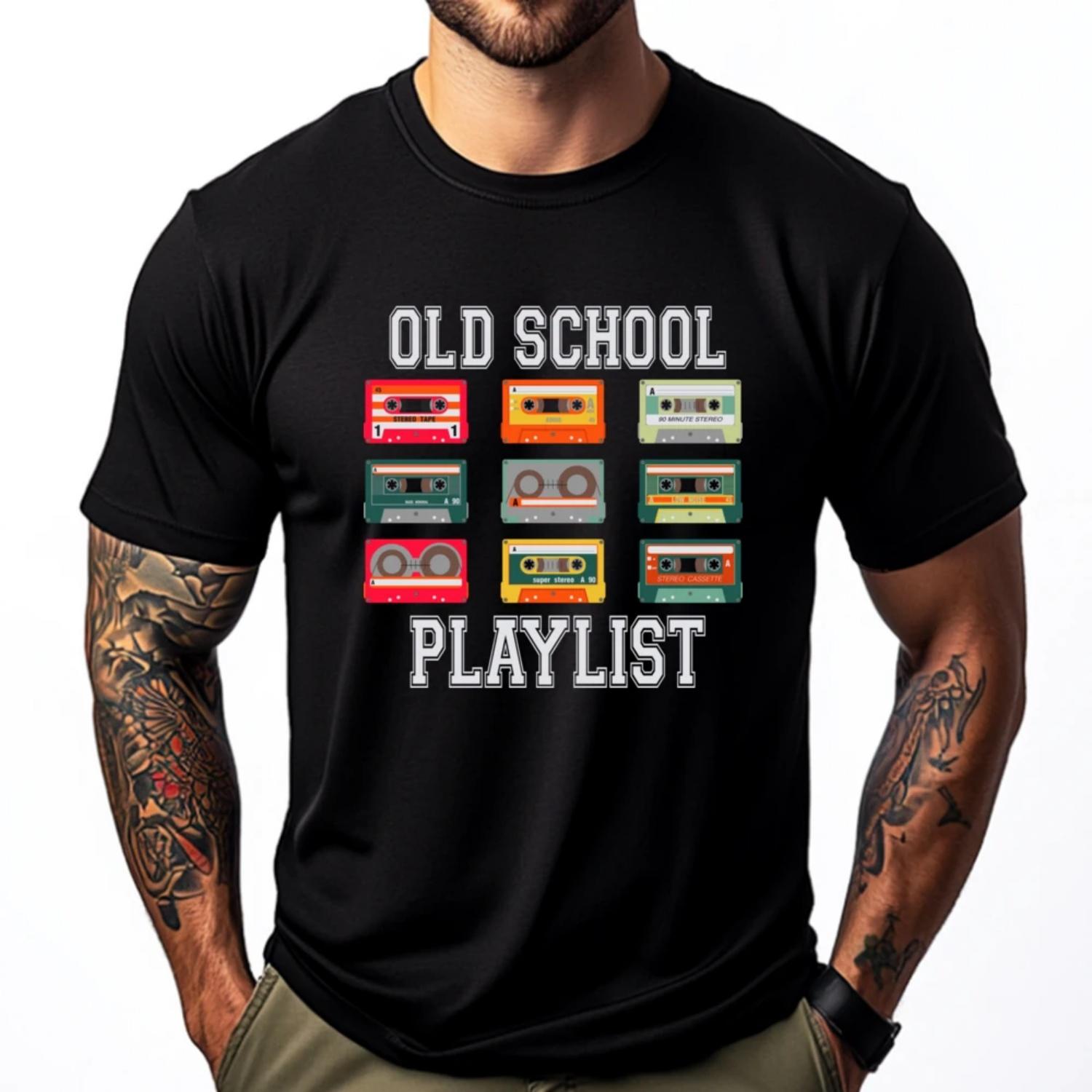 Oldschool Cassette Tape 80s 90s Cassette Tape Anime T Shirts Free Shipping Clothes Illustration Camiseta S