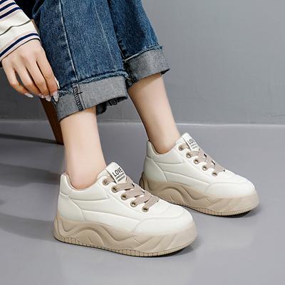 Bread Shoes Women's Spring New Ins Fashionable All-Matching Platform White Shoes Casual Shoes