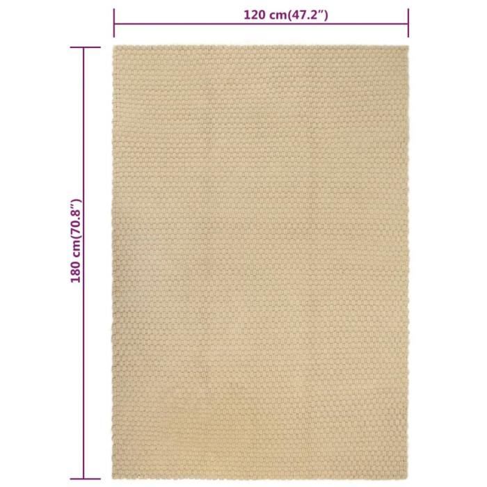 VidaXL Rectangular Rug Natural 120x180 Cm Cotton 345111
