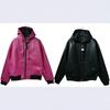Vintage Distressed PU Leather Hooded Jacket Loose Fit Zip-Up Streetwear Young Men