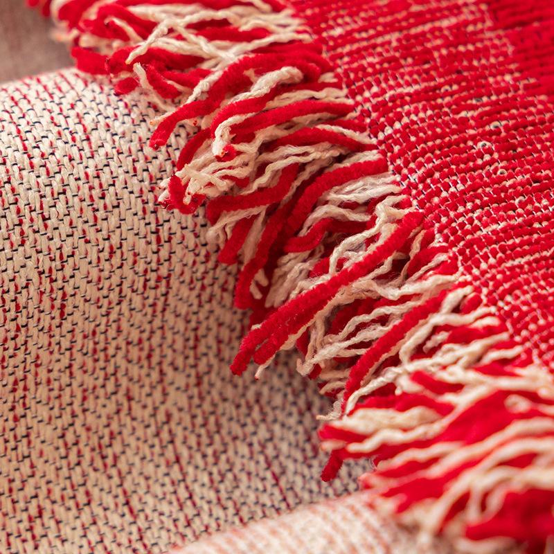 Chinesische Festliche Sofa-Handtuch Vier Jahreszeiten Universal Hochzeit Hoher Sinn Dekoration Rot Layout Abdeckung Tuch Rutschfest Decke Kratzfest