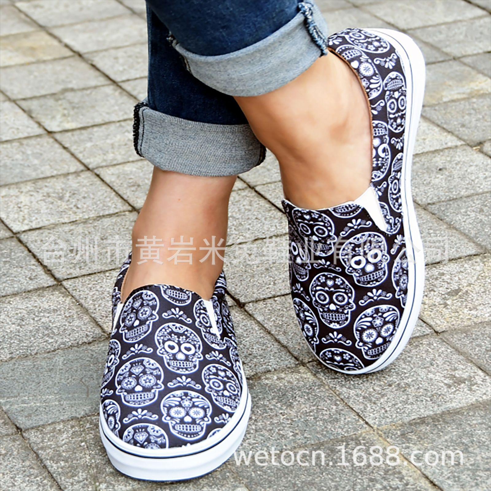 

Рождество Хэллоуин Леопардовый принт летучая мышь тыквенный светильник гримаса череп картинка одна педаль повседневная плоская одинарная обувь большой размер 43