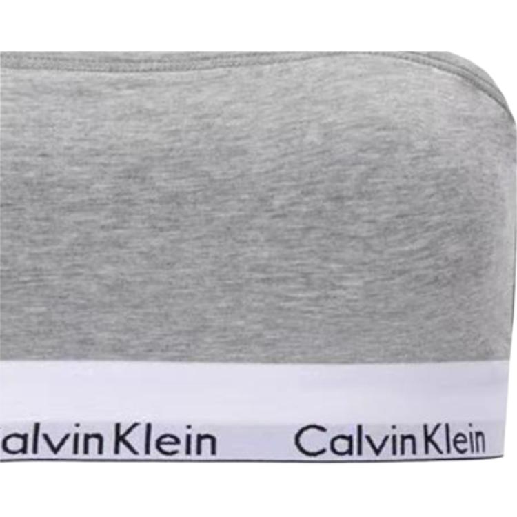 Calvin Klein Letter Jacquard Comfortable Versatile Strapless Bra Women Underwear Gray QF5295AD-020