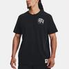 Under Armour Project Rock Solid Color Crew Neck Short Sleeve T-Shirt Men Tops Black 1379114-001