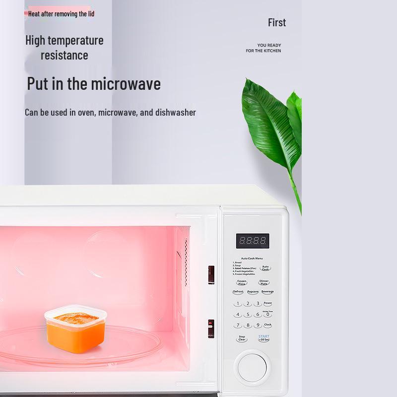 

Baby Food Storage Box: Mini Freezer-Safe, Sealed, Portable Fresh-Keeping Grid. Square Box прозорий