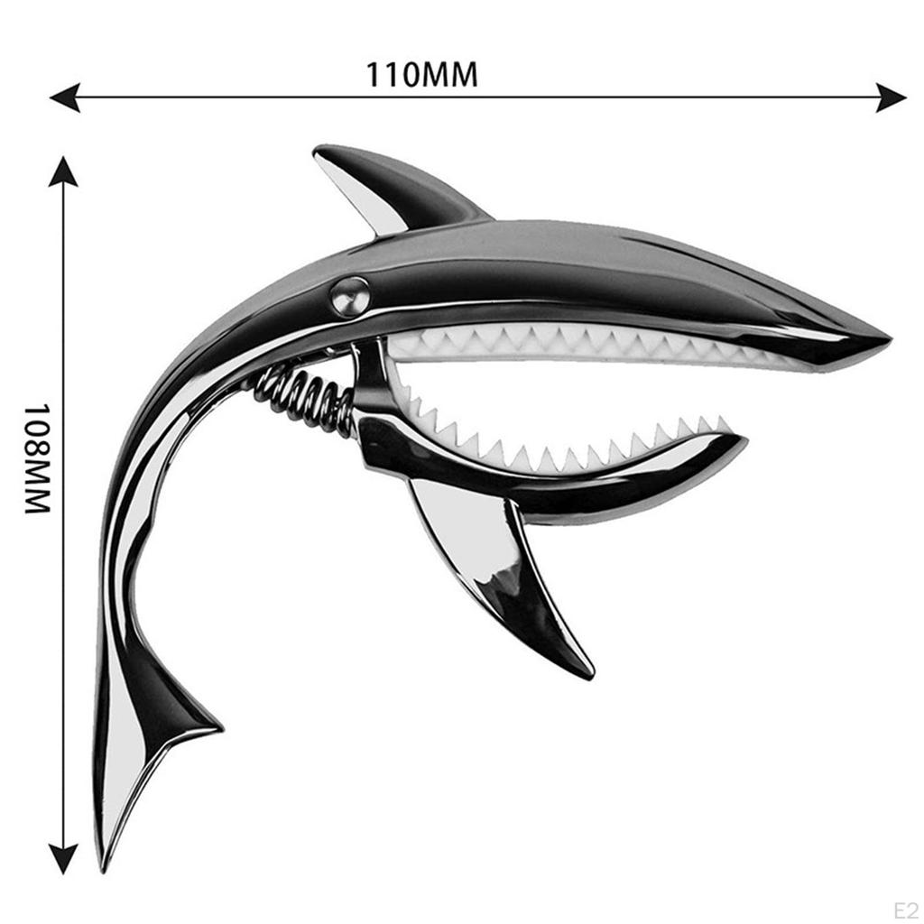 Guitar Capo Cute Shaped with Storage Pouch Zinc Alloy Tone Clip Spring for Acoustic Bass