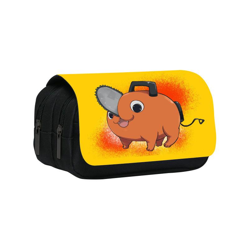 Denji Chainsaw Man Pencil Case Large Capacity Nylon Material Travel School