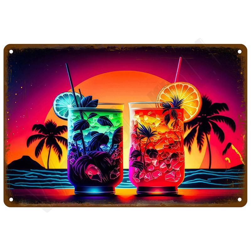 Retro Tin Signs Wall Bar Accessories Bathroom Home Living Room Decor Decorations Items Luxury Metal Signs Vintage Posters Art