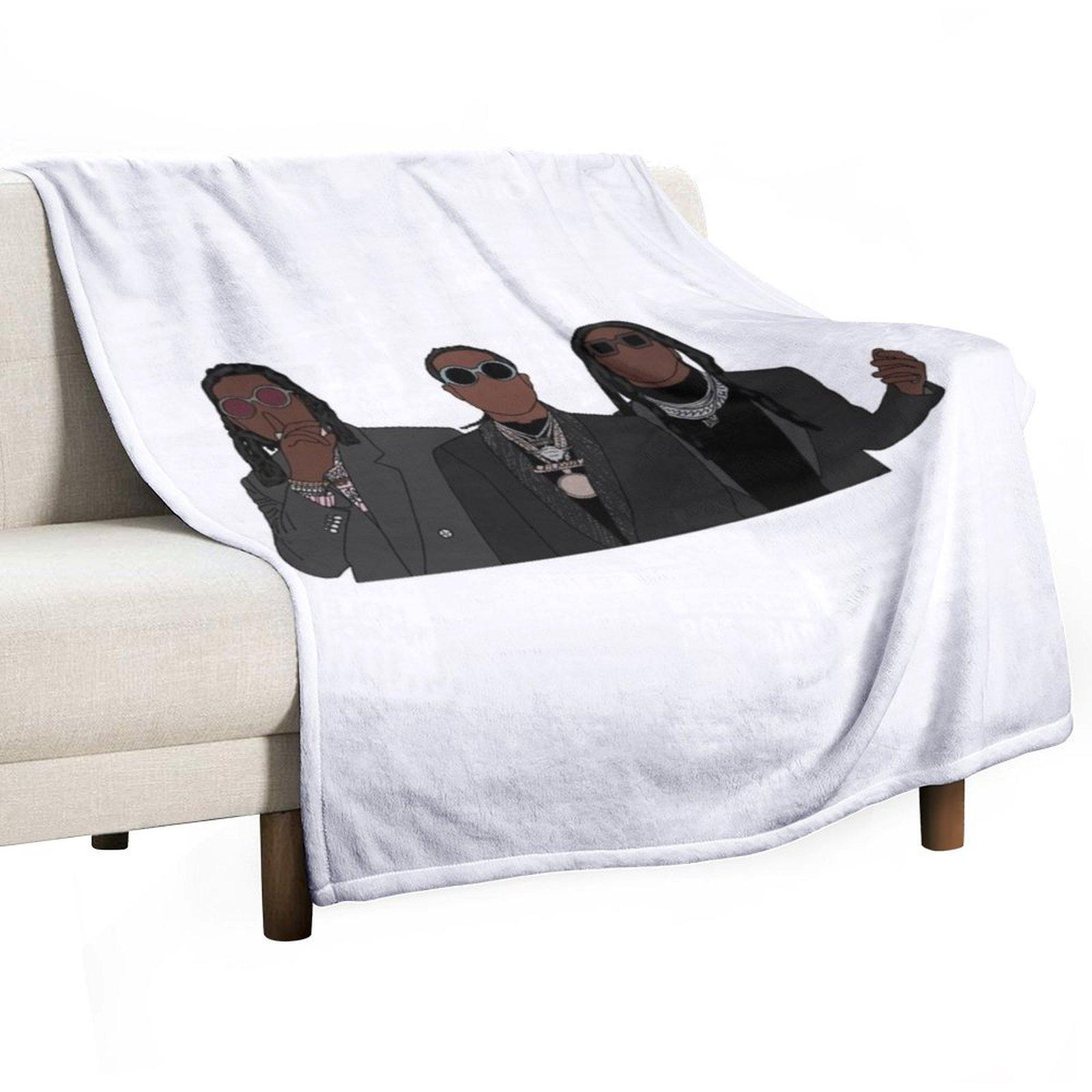 The Migos Throw Blanket Vintage Sleeping Bag Cute Plaid Travel Blankets 30x40in