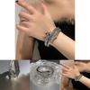 Punk Style Snake-shaped Alloy Zircon Bracelet For Women Bold And Distinctive