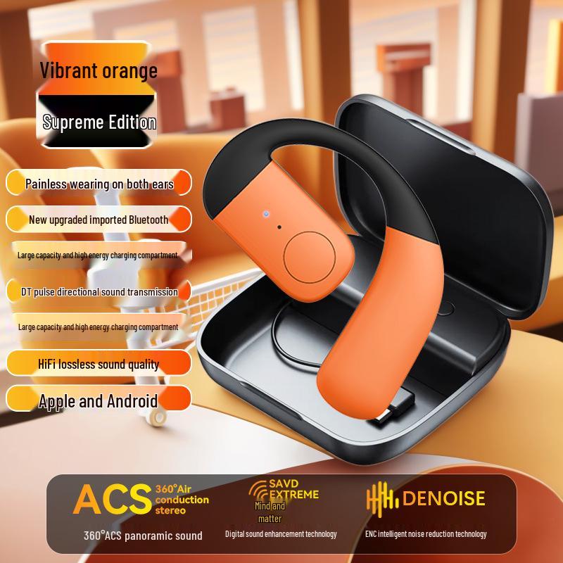 F22 Kabelloses Bluetooth-Headset: Universell für linkes/rechtes Ohr, Großer Akku, Lange Standby-Zeit.