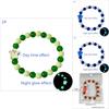 Halloween Ghost Lightup Glass Beaded Bracelet For Festival Celebrations
