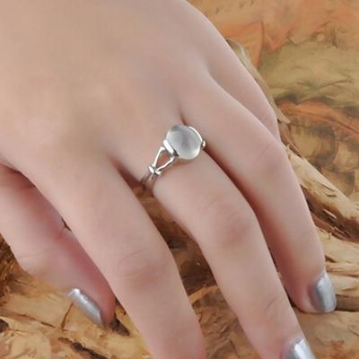 Δώρο για την Ημέρα του Αγίου Βαλεντίνου Vintage Moonstone Inlaid Finger Ring Γυναικεία κοσμήματα γάμου