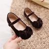 Girl Princess Shoes  Spring Autumn New Round-toe Children Mary Jane Shoes Bowknot Soft Fashion Kids Causal Ballet Flat Shoes