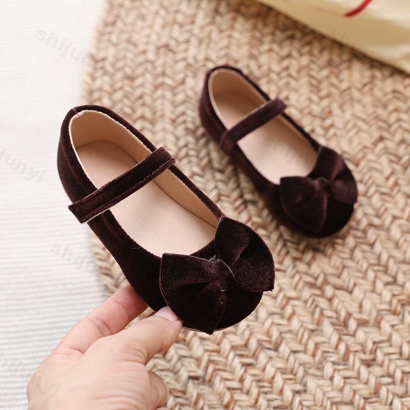 Girl Princess Shoes Spring Autumn New Round-toe Children Mary Jane Shoes Bowknot Soft Fashion Kids Causal Ballet Flat Shoes