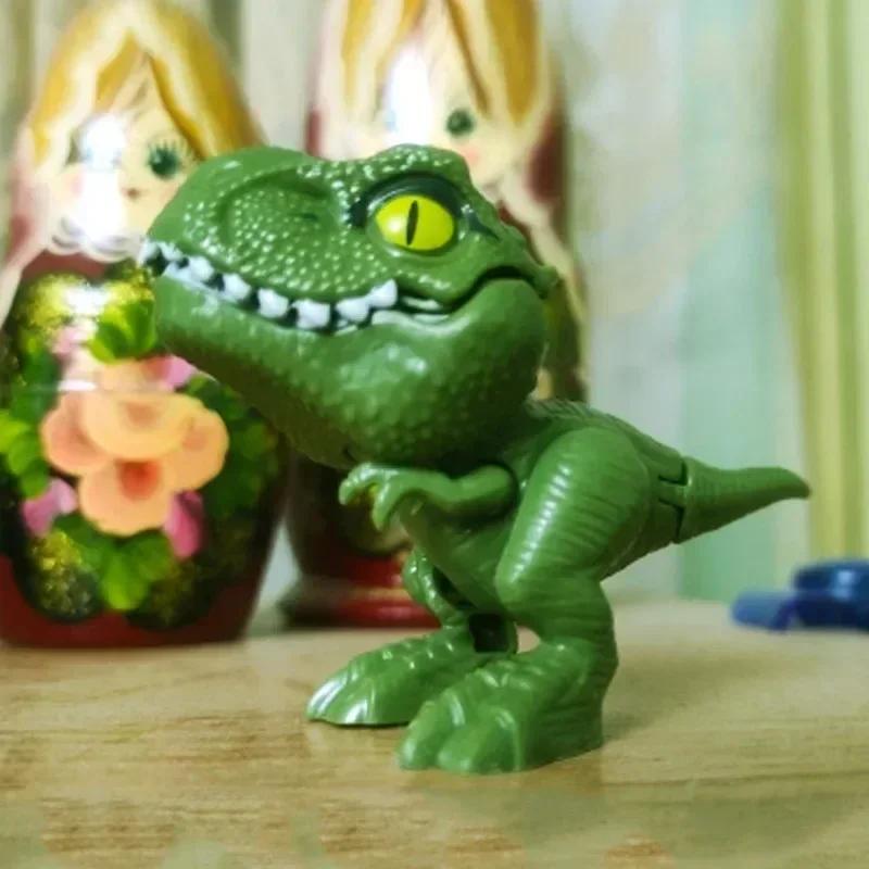 5/10pcs Finger Dinosaur Anime Action Figures Toy Funny Dino Eggs Interactive Biting Hand Creative Tricky Tyrannosaurus Model Toy