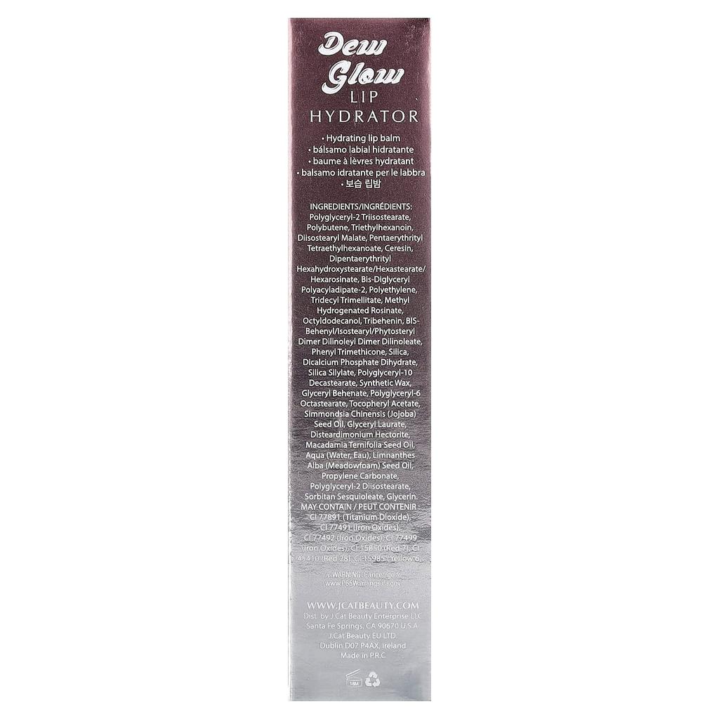 J.Cat Beauty Dew Glow, Lip Hydrator, DLB107 Melting Your Heart, 3.4g (0.12oz)