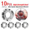 5/10Pcs Bike Spoke Adjustment Wrench Hard Steel Bicycle Spoke Wrench Tool Rim Truing Tool for Precision Wheel Tension Adjustment