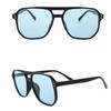 Classic Oversized Pilot Sunglasses Women Vintage Double Bridge Big Sun Shades Glasses Unisex Yellow Driving Eyewear UV400 Shades