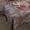 Jacquard Tablecloth Bohemian Contrasting Color Embroidered Table Cloth Versatile Rectangle