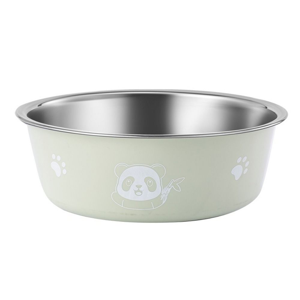 Non-slip Stainless Steel Dog Bowl Cartoon Pet Food Drinking Tray Dogs Food Water Feeder  Indoor