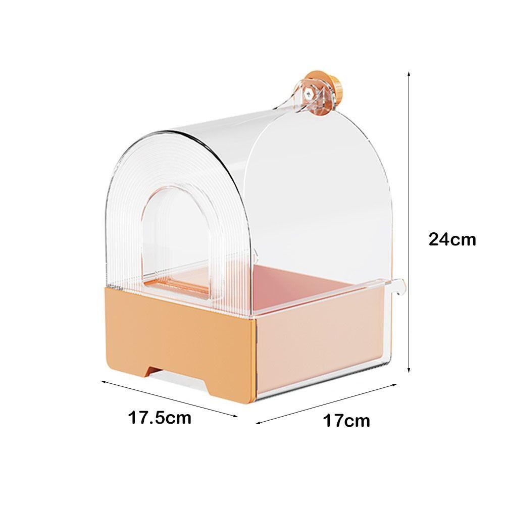 Wall Mounted Bird Bath Cage Clear Bird Shower Box Practical Parrot Hanging Bathtub  Cockatiel