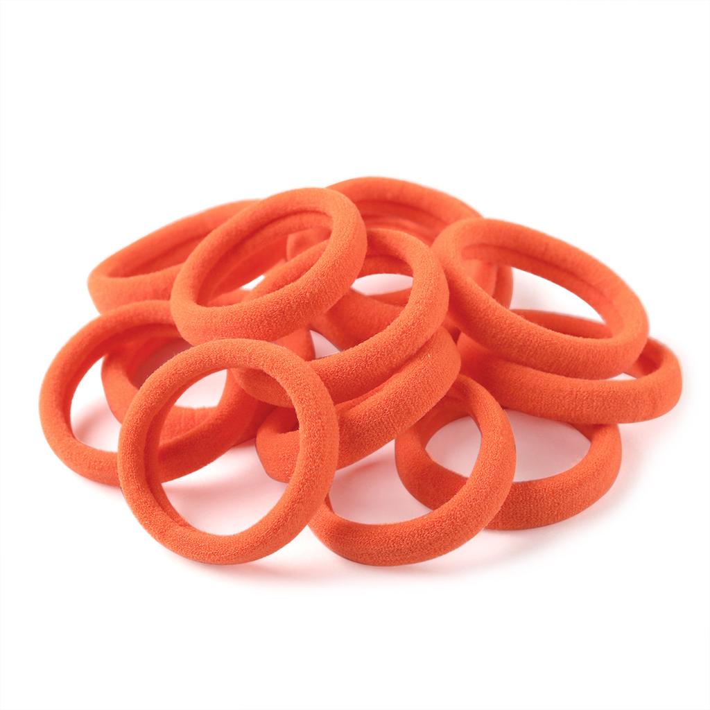 Solid Colors Seamless No Crease 4cm Hair Tie Elastic Nylon Ponytail Holders Fabric Hair Ropes Accessories for Toddlers Women