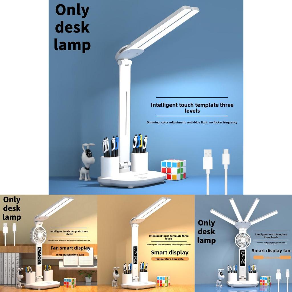 Led Desk Lamp For Students With Touch Dimming And Night Light For Bedroom Study Room
